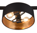 DUOLINE | Ceiling lamp | Schwarz-Gold | Fabric