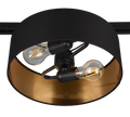 DUOLINE | Ceiling lamp | Schwarz-Gold | Fabric