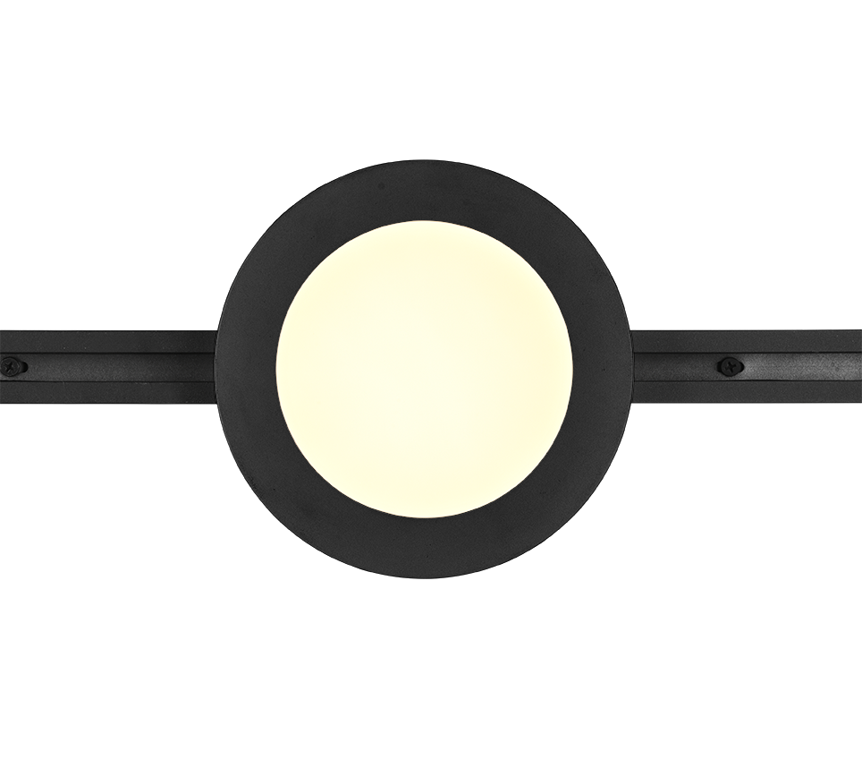 DUOLINE | Ceiling lamp | Black mat | Plastic