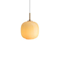 Louis Poulsen VL 45 Radiohus závěsné svítidlo Brass/Glossy Amber Glass Ø 175
