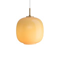 Louis Poulsen VL 45 Radiohus závěsné svítidlo Brass/Glossy Amber Glass Ø 250