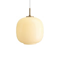 Louis Poulsen VL 45 Radiohus závěsné svítidlo Brass/Glossy Pale Yellow Glass Ø 250