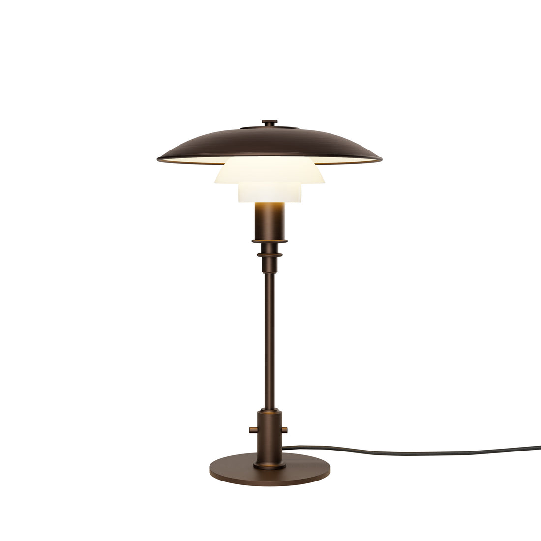 Louis Poulsen PH 3/2 Aged Brass Opal stolní lampa Aged Brass/Opal Glass
