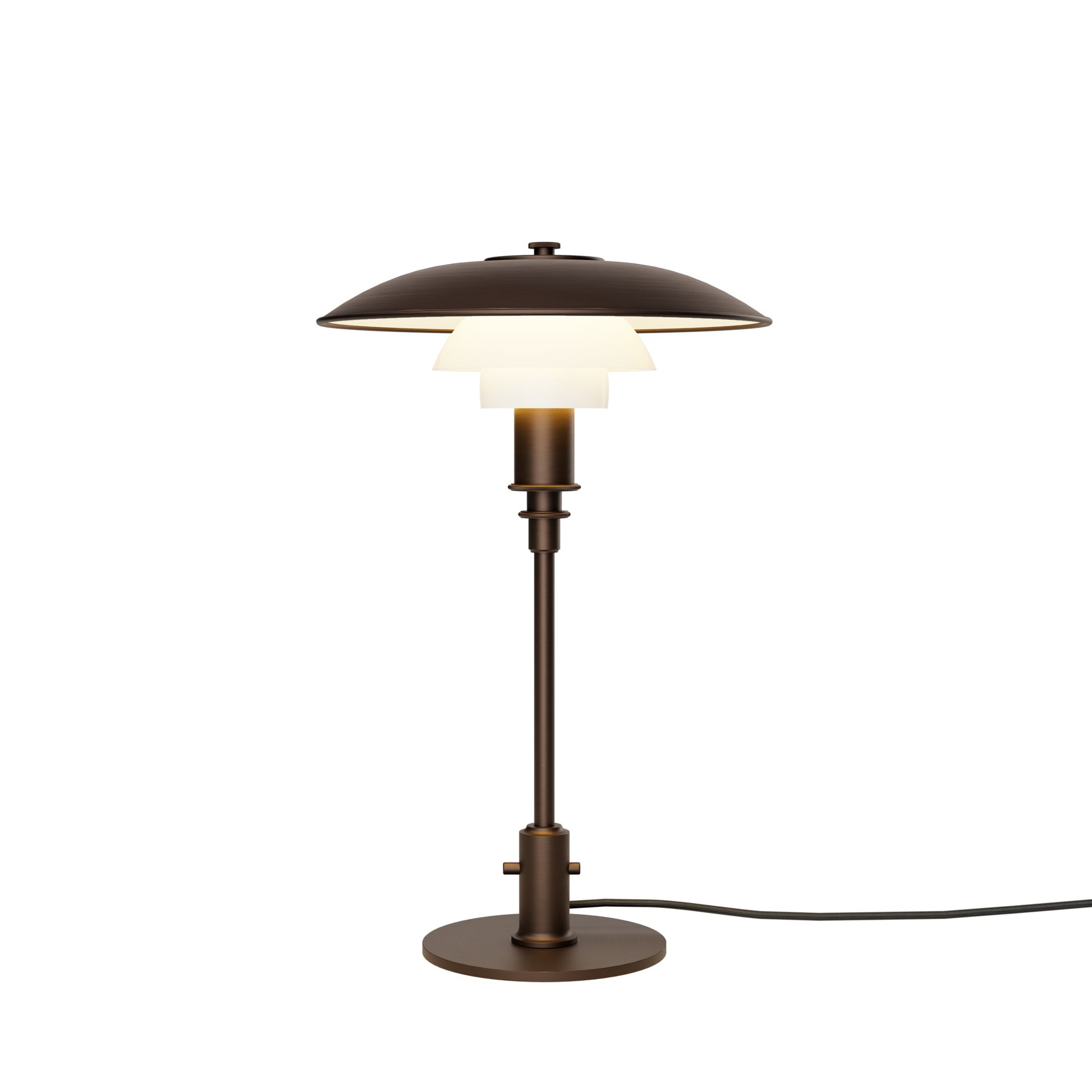 Louis Poulsen PH 3/2 Aged Brass Opal stolní lampa Aged Brass/Opal Glass