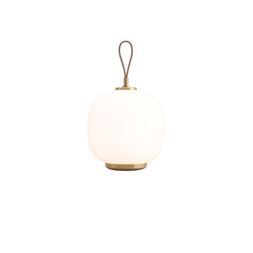 Louis Poulsen VL 45 Radiohus přenosná lampa Brass/Glossy Pale Rose Glass