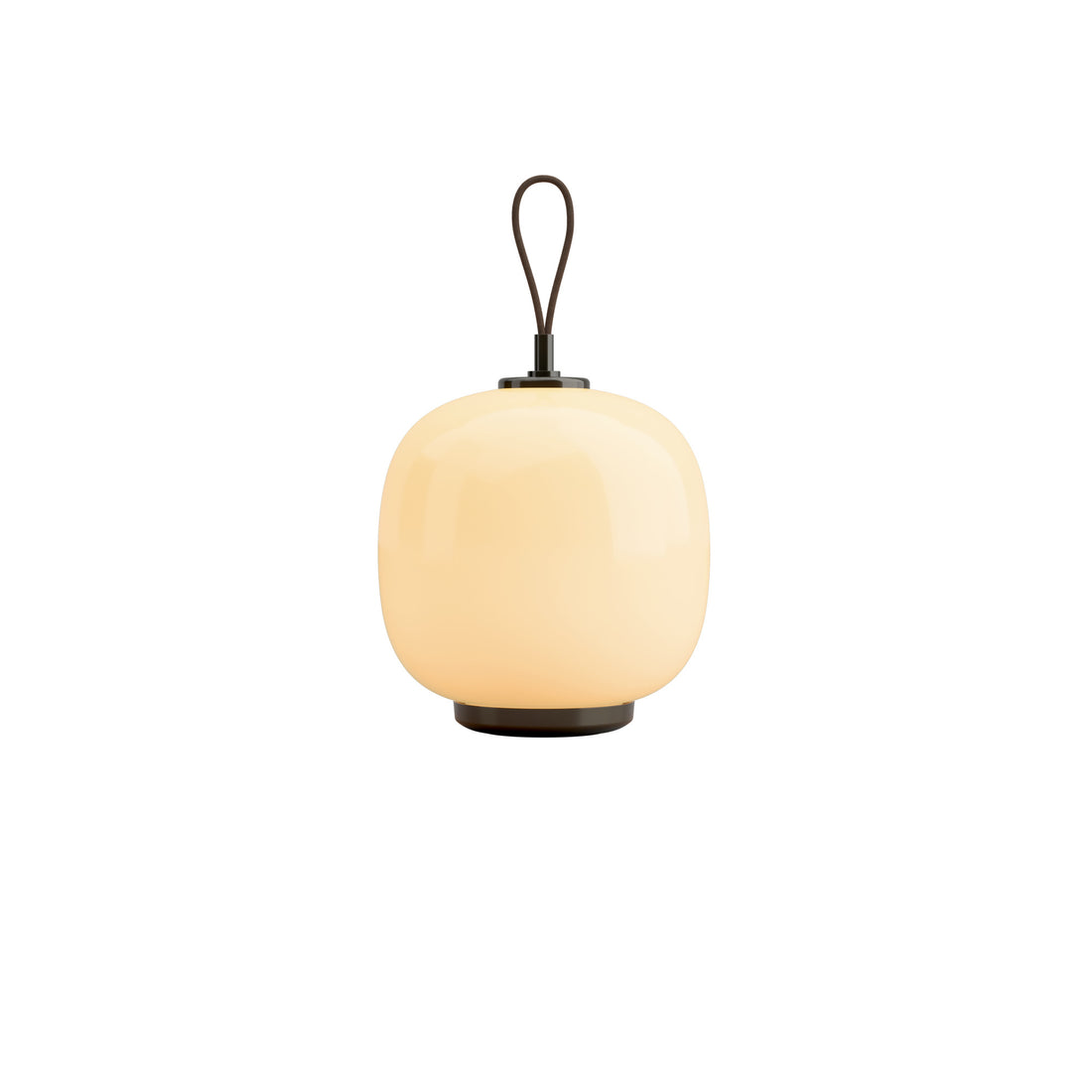 Louis Poulsen VL 45 Radiohus přenosná lampa Brass/Glossy Pale Yellow Glass Ø 175