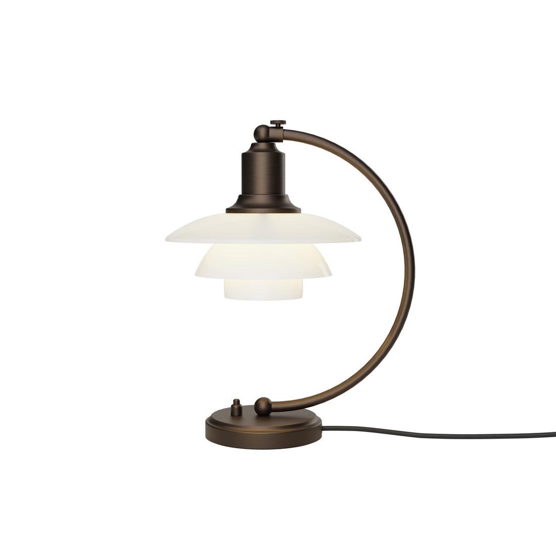 Louis Poulsen PH 2/2 Luna Aged Brass Opal stolní lampa Aged Brass/Opal Glass