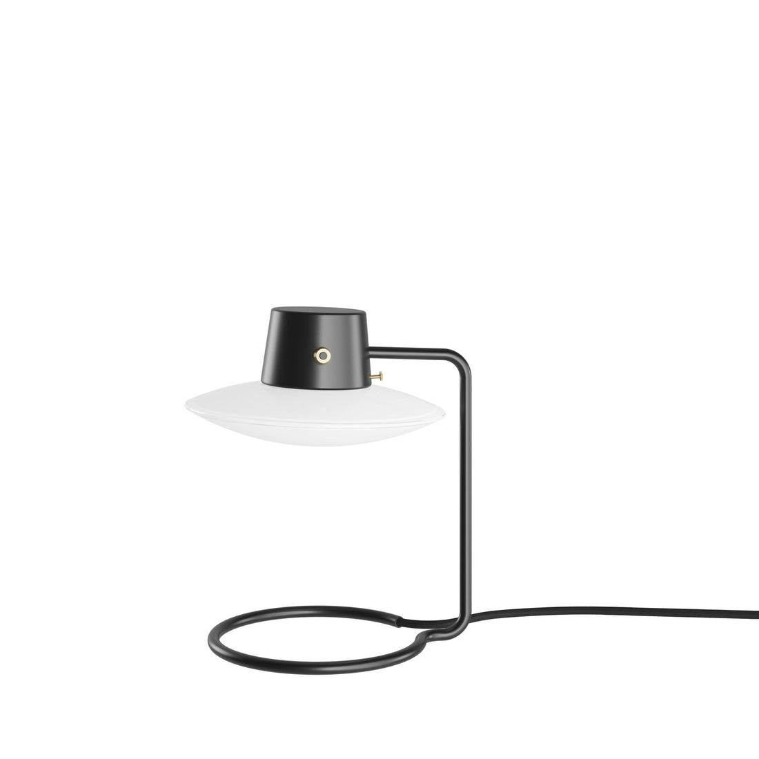 Louis Poulsen AJ Oxford stolní lampa Metal Black/Opal Glass 280 mm