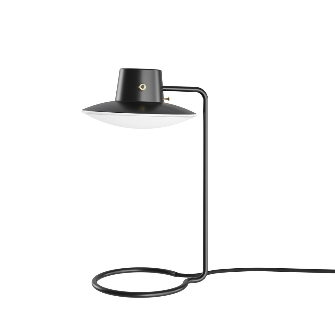Louis Poulsen AJ Oxford stolní lampa Metal Black/Opal Glass 410 mm