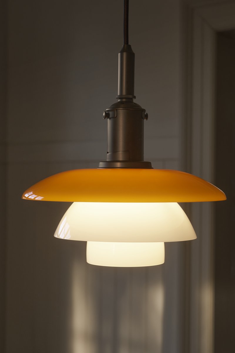 Louis Poulsen PH 3/3 závěsné svítidlo Centenary Edition Amber Opal White
