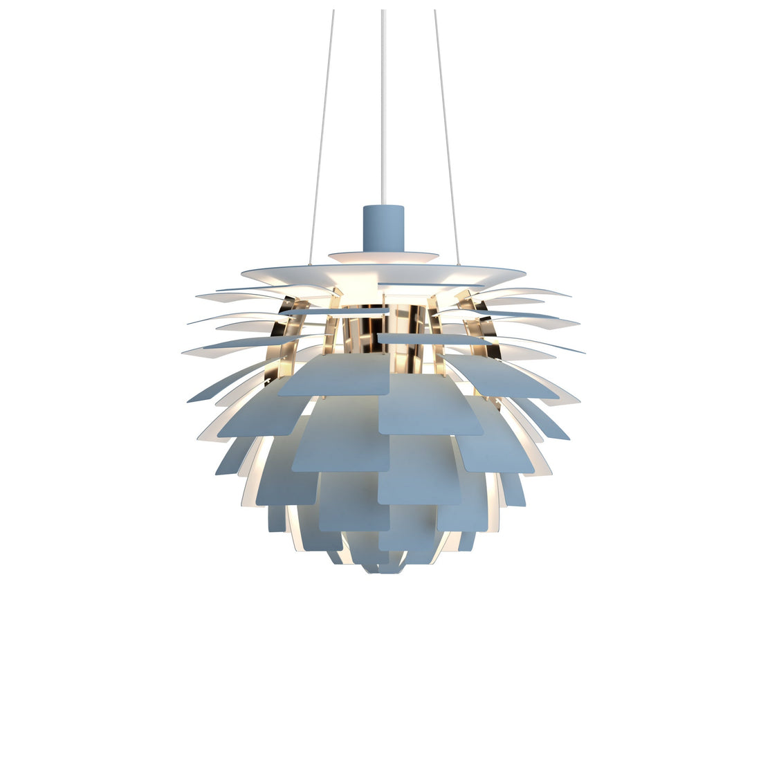Louis Poulsen PH Artichoke Dusty Blue Brass Metallised Ø 480