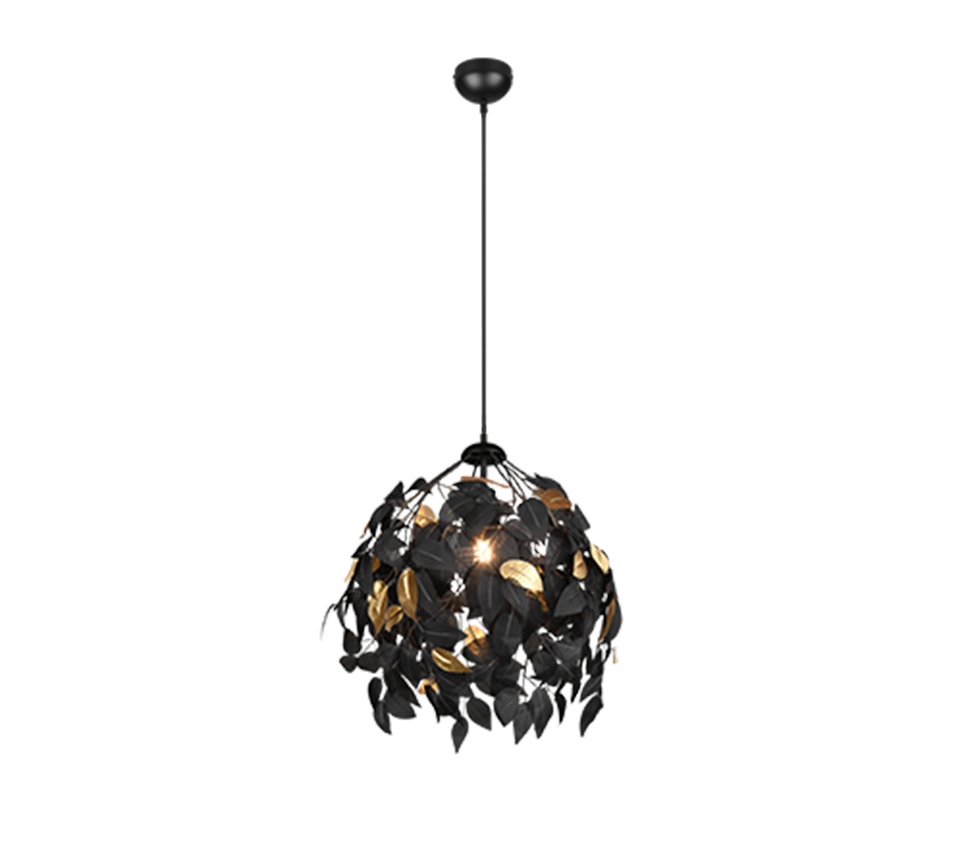 LEAVY | Chandelier | Black mat | Metal