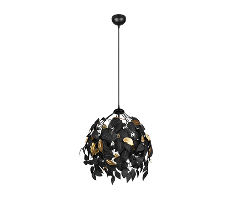 LEAVY | Chandelier | Black mat | Metal