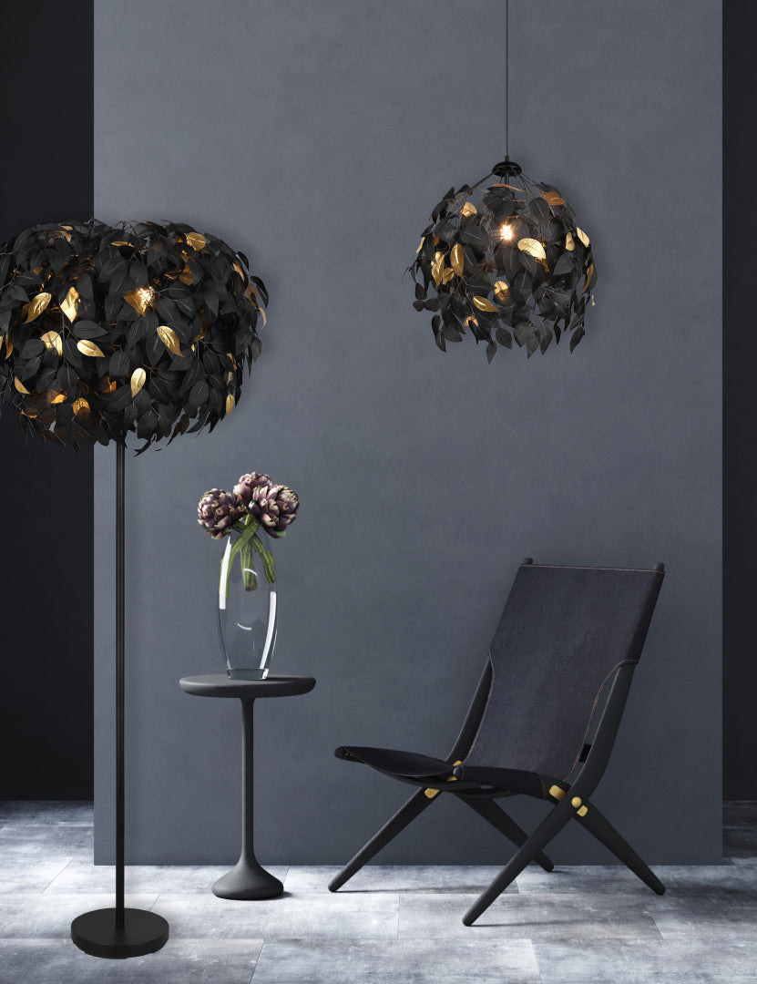 LEAVY | Chandelier | Black mat | Metal