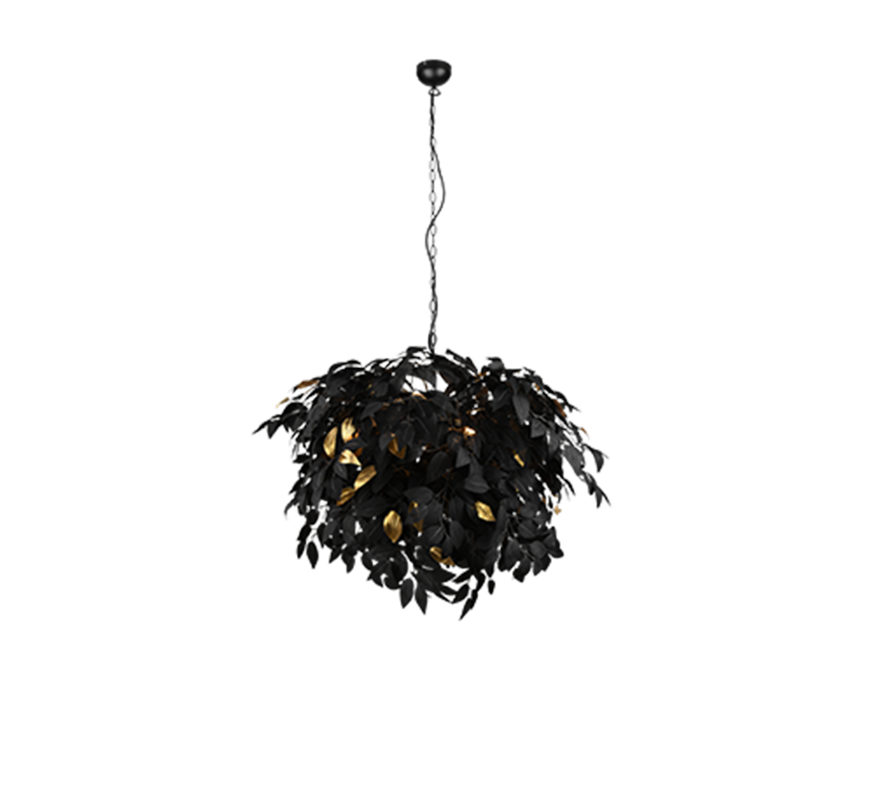 LEAVY | Chandelier | Black mat | Metal