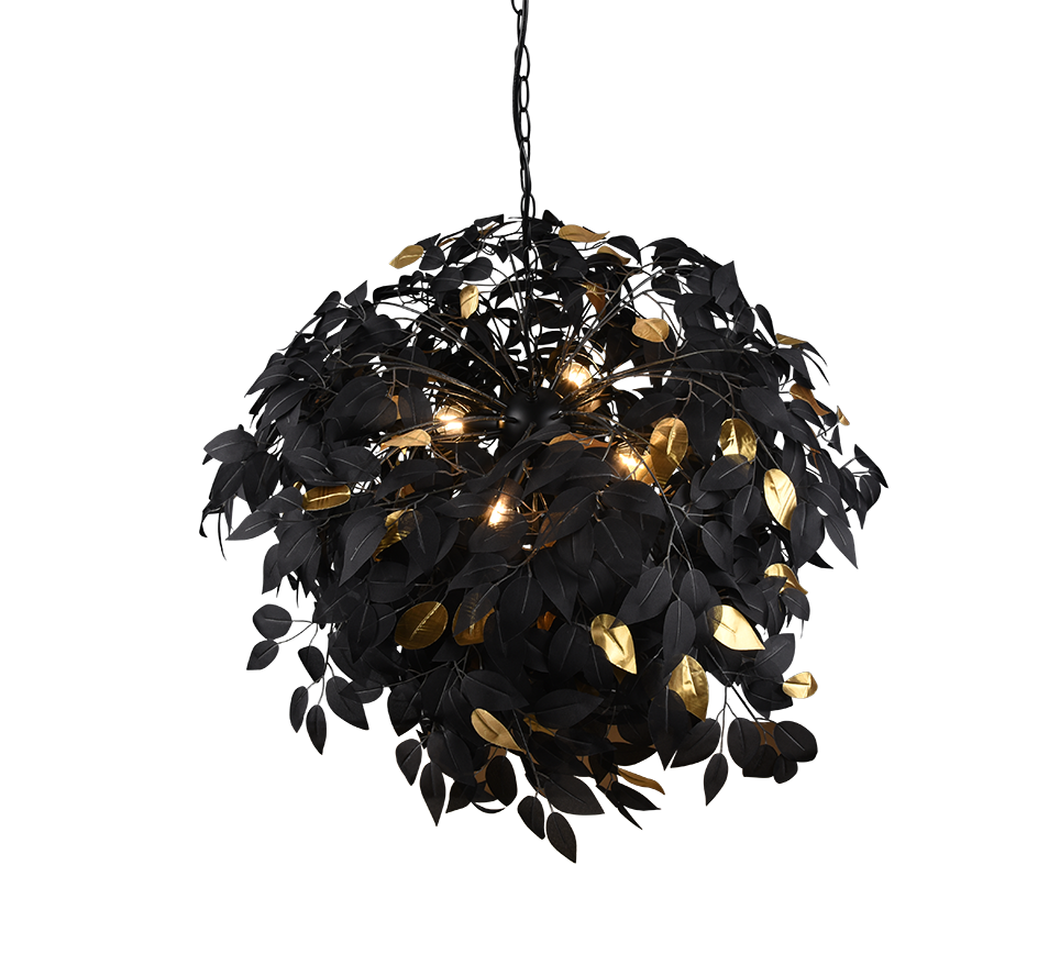 LEAVY | Chandelier | Black mat | Metal