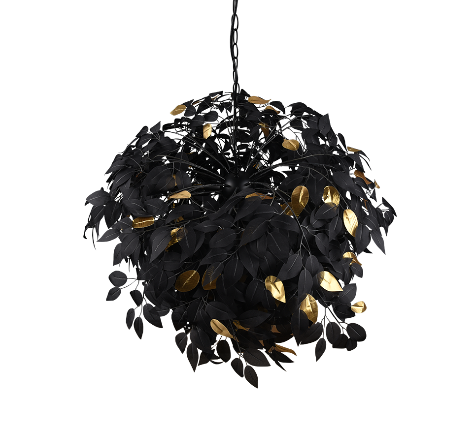 LEAVY | Chandelier | Black mat | Metal