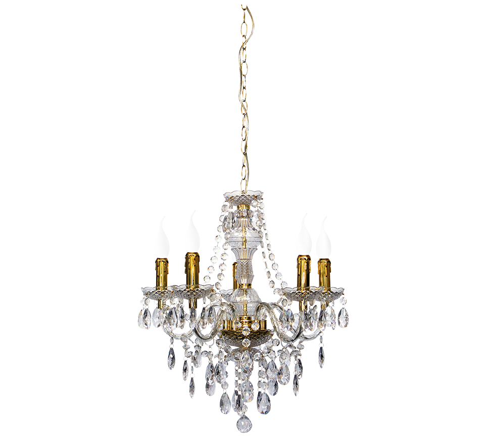LÜSTER | Chandelier | Brass polished | Metal