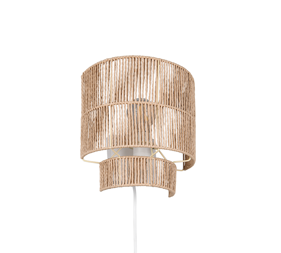 SATNA | Wall lamp | Brown | Papiergarn