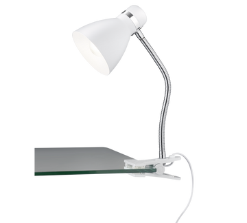 HARVEY | Clamping lamp | White mat | Metal