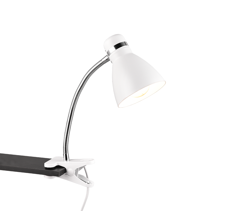 HARVEY | Clamping lamp | White mat | Metal
