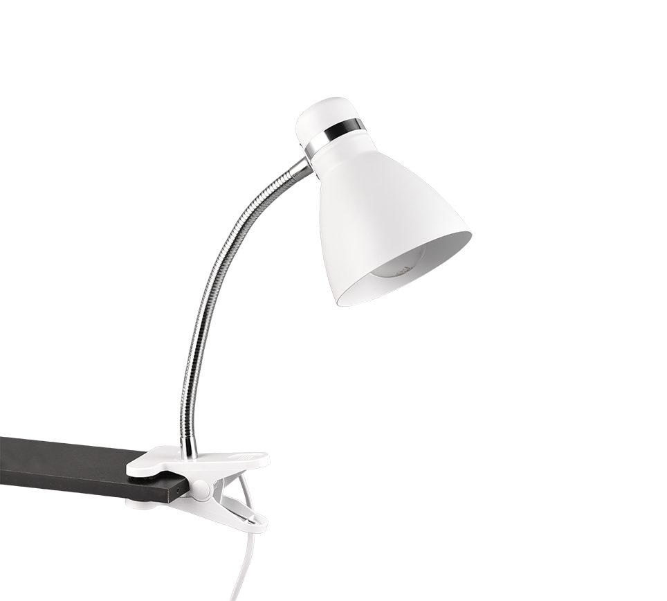 HARVEY | Clamping lamp | White mat | Metal