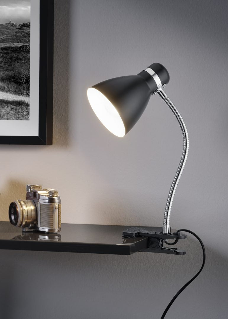 HARVEY | Clamping lamp | Black mat | Metal