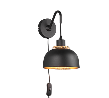 PUNCH | Wall lamp | Black mat | Metal