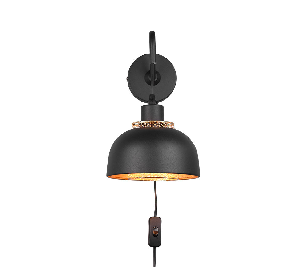 PUNCH | Wall lamp | Black mat | Metal