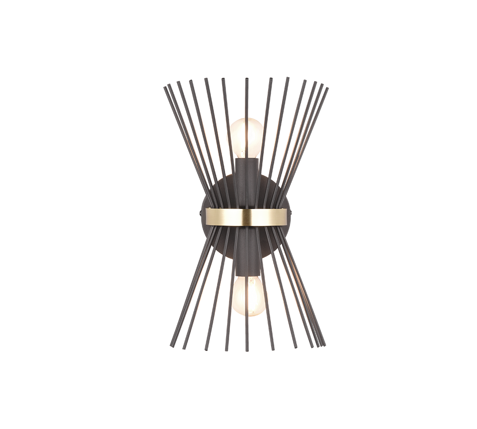ROD | Wall lamp | Schwarz-Gold | Metal