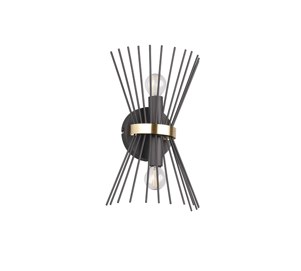 ROD | Wall lamp | Schwarz-Gold | Metal