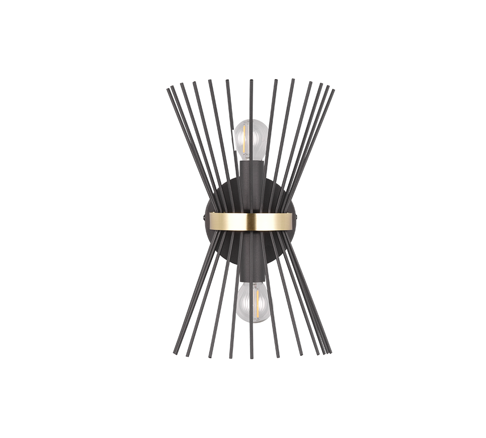 ROD | Wall lamp | Schwarz-Gold | Metal