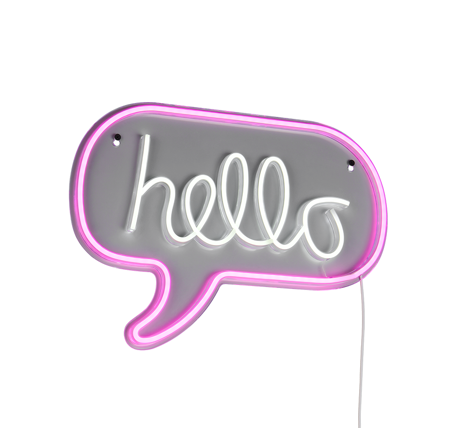HELLO | Wall lamp | Transparent clear | Plastic