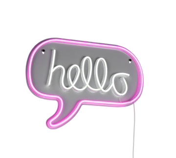 HELLO | Wall lamp | Transparent clear | Plastic