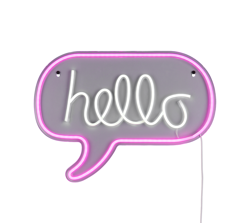 HELLO | Wall lamp | Transparent clear | Plastic