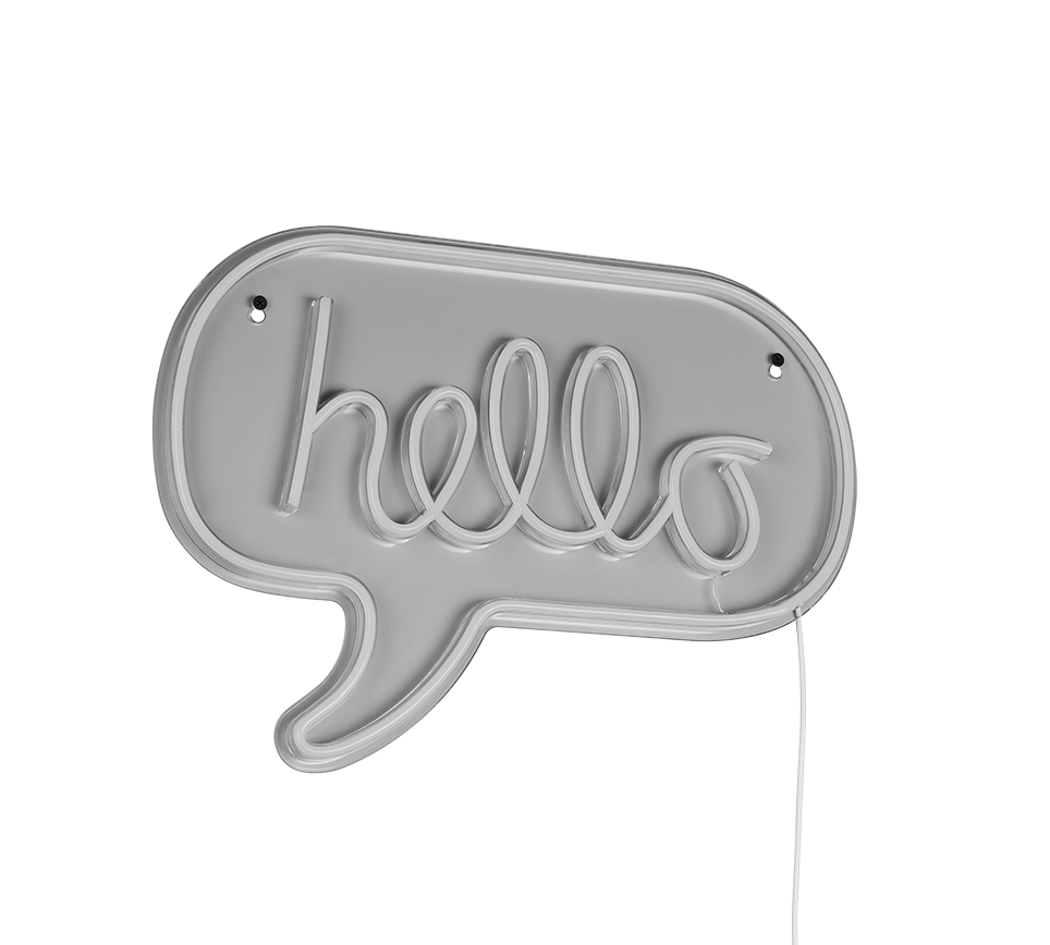 HELLO | Wall lamp | Transparent clear | Plastic