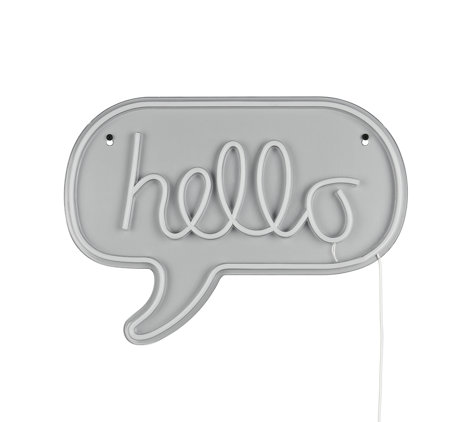 HELLO | Wall lamp | Transparent clear | Plastic