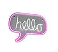 HELLO | Wall lamp | Transparent clear | Plastic