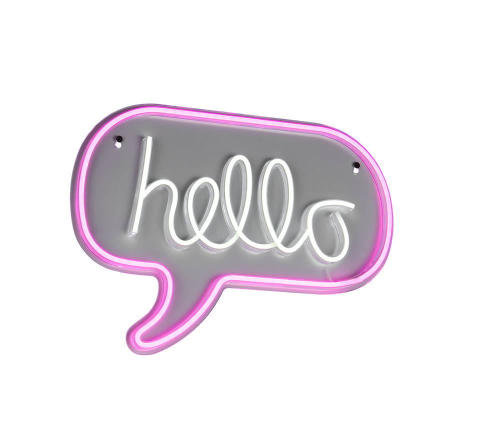 HELLO | Wall lamp | Transparent clear | Plastic