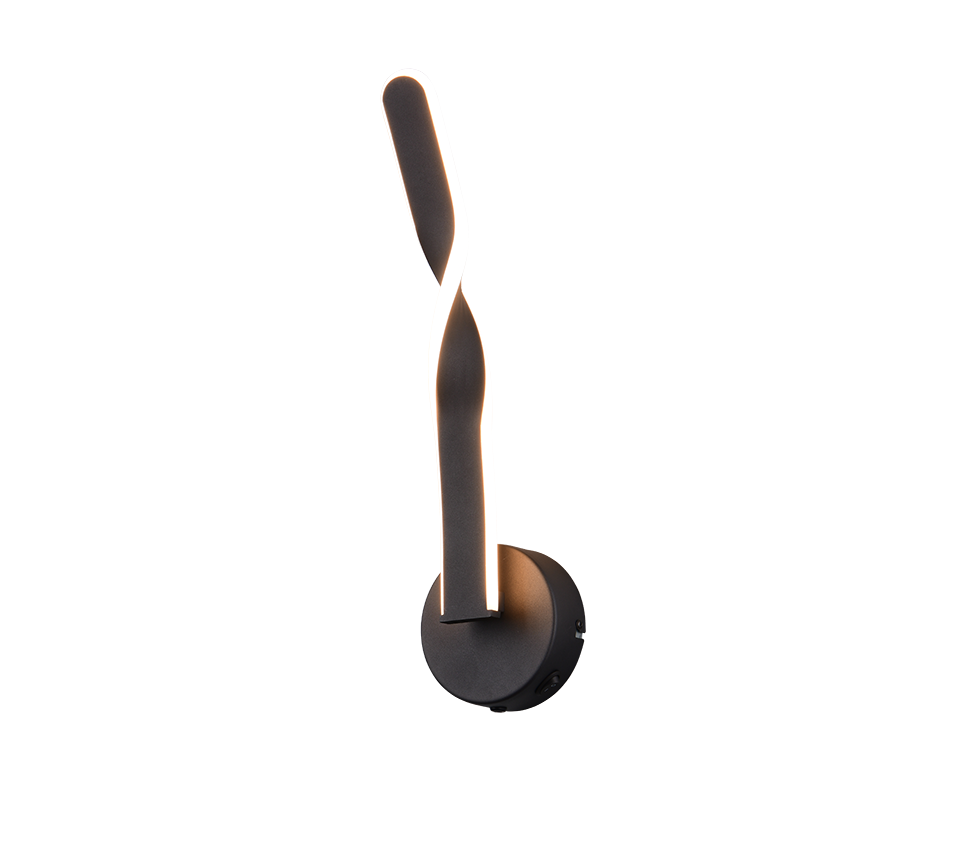 GINKO | Wall lamp | Black mat | Metal