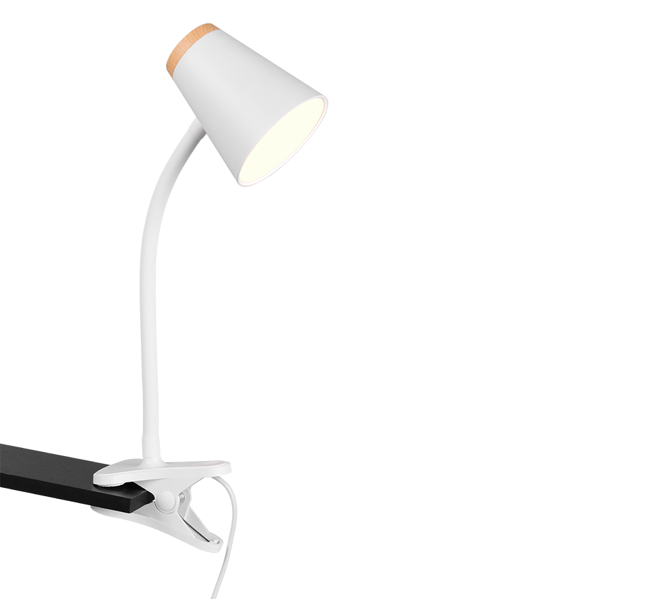 PONGO | Clamping lamp | White | Plastic