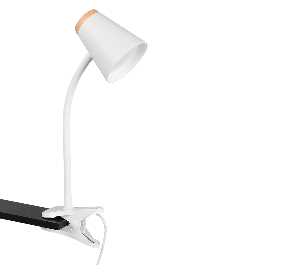 PONGO | Clamping lamp | White | Plastic