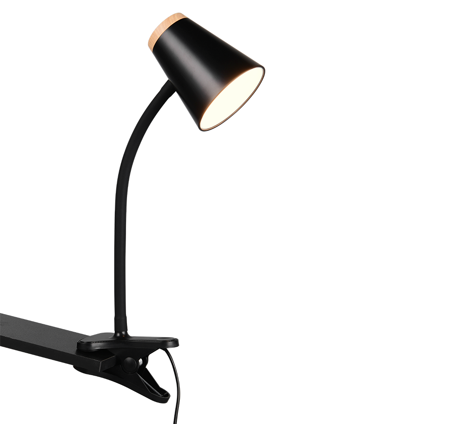 PONGO | Clamping lamp | Black | Plastic