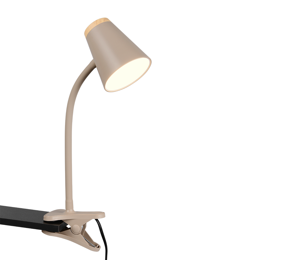 PONGO | Clamping lamp | Warm beige | Plastic