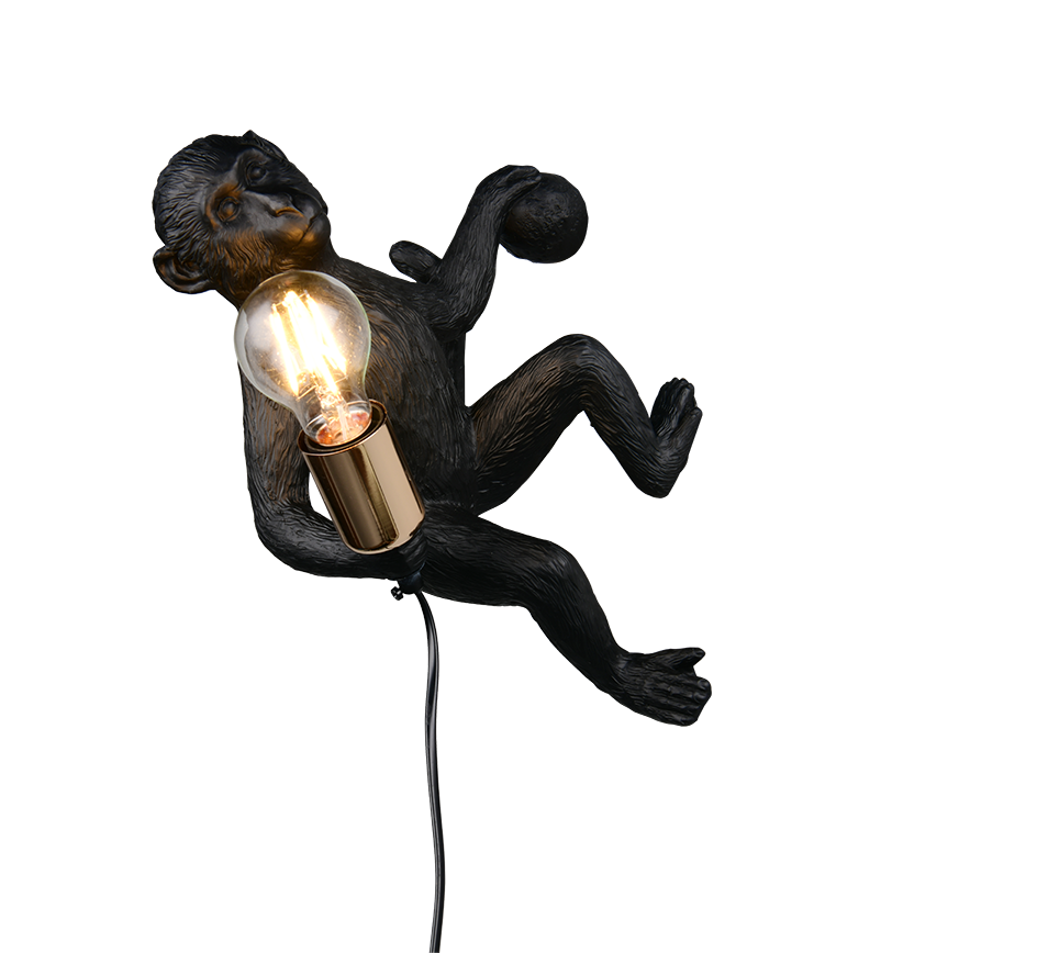 LOUY | Wall lamp | Black | Polyresin