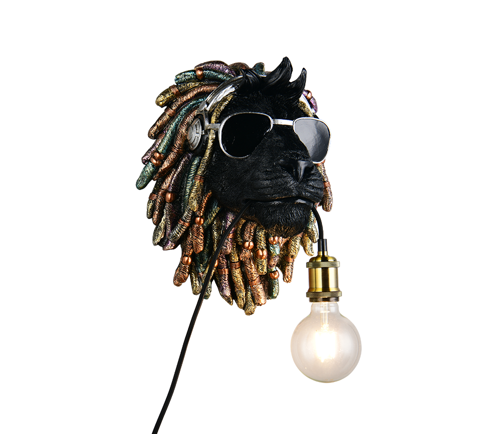 LEO | Wall lamp | Black | Polyresin