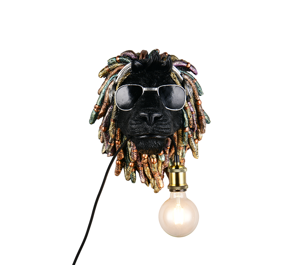 LEO | Wall lamp | Black | Polyresin