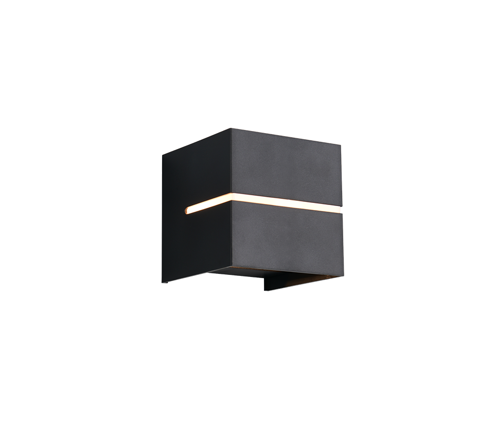 LOGRONO | Wall lamp | Black mat | Plastic