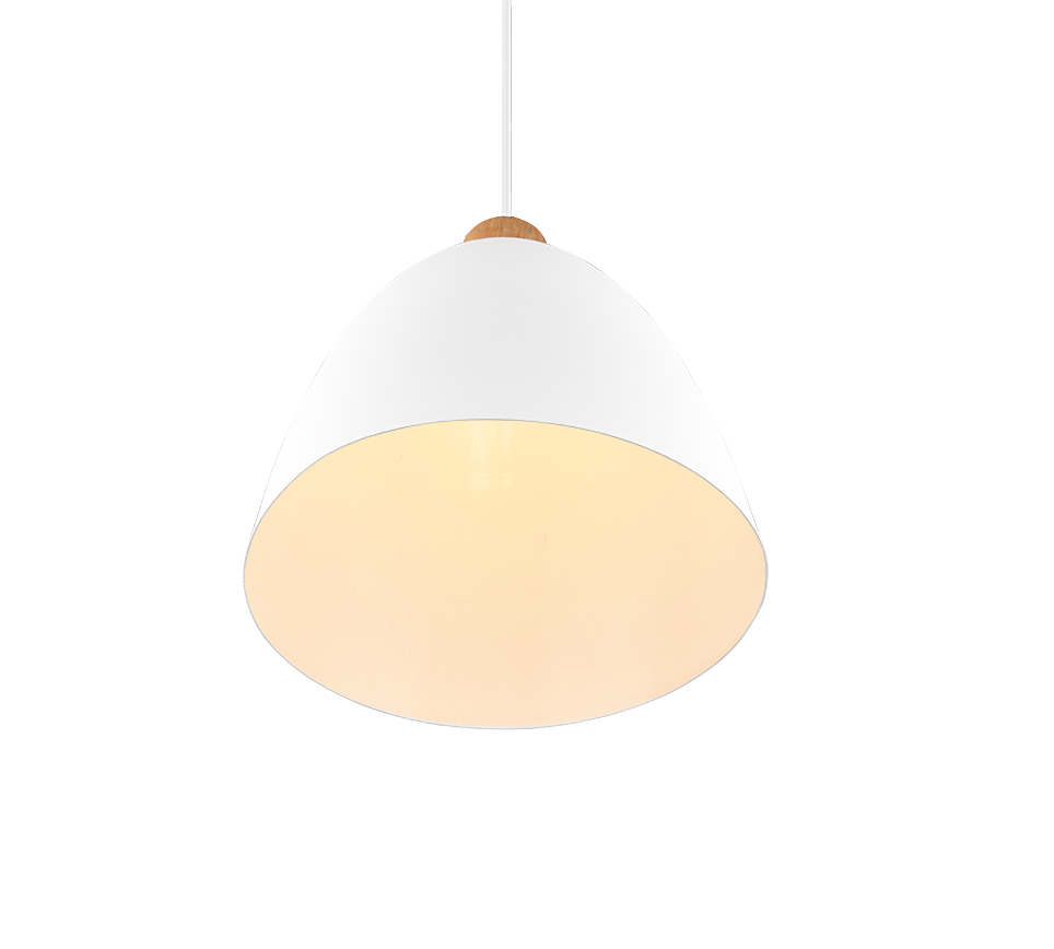 JAGGER | Pendant | White mat | Metal