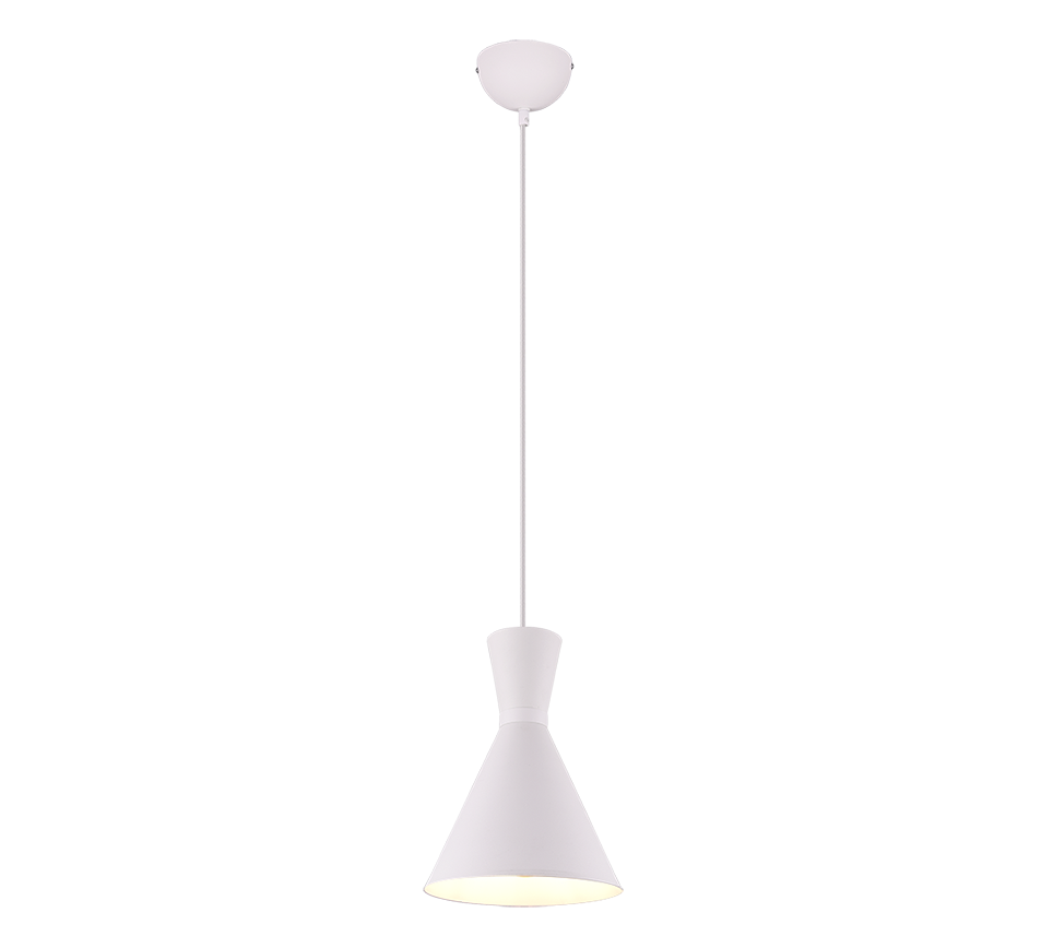 ENZO | Pendant | White mat | Metal